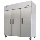 ARMOIRE RÉFRIGÉRÉE / CONGÉLATEUR COMPACTE EN ACIER INOX - Mod. YBF9242GR - FROID VENTILÉ - CAPACITÉ 1390 L - 3 PORTES - TEMPÉRATURE -17°/-22°C - Dim. L 180 x P 73 x h 182 cm - Norme CE