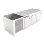 COMPARTIMENT À BAR RÉFRIGÉRÉ ENCASTRABLE - MOD. CIR609/TN200 - Température TN +4°C/+8°C - L. 200 cm - AVEC UNITÉ CONDENSATRICE INCORPORÉE  - RÉFRIGÉRATION STATIQUE  - PUISSANCE  W 357 - CAPACITÉ COMPARTIMENT RÉFRIGÉRÉ lt 526