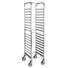 Échelle porte-plaques à pâtisserie - Mod 2077 - Structure en acier inox - Glissières en acier inox - Capacité : 18 plaques 60x40 cm - Dimensions L 52 x P 72 x h 176 cm
