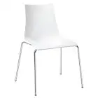 CHAISE ZEBRA ANTICHOC - MOD. 2273 - STRUCTURE À 4 PIEDS EN ACIER TUBULAIRE CHROMÉ - COQUE EN POLYCARBONATE - POUR USAGE INTÉRIEUR - EMPILABLE - - DIM. cm L 54 x P 52 x H 81 - NORME CE