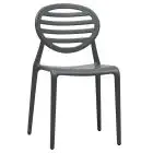 CHAISE TOP GIO - MOD. 2317 - STRUCTURE EN POLYPROPYLÈNE RECYCLABLE RENFORCÉ FIBRE DE VERRE, MOULAGE PAR INJECTION DE GAZ ("AIR MOULDING") - POUR USAGE À L’INTÉRIEUR ET À L’EXTÉRIEUR - EMPILABLE - DIM. L 49 x P 50 x H 84 cm - NORME CE