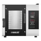 FOUR Â GAZ COMBINÉ À CONVECTION ET VAPEUR AVEC CONTRÔLE NUMÉRIQUE - Cod. GOURMET 511G - CONVIENT POUR GAZTRONOMIE - Capacité plaques n. 5 GN 1/1 (cm 32,5x53) - Puissance kW 8 -Voltage230 V 50/60 Hz MONOPHASE - Température max °C 270 - Brûleur turbo cataly