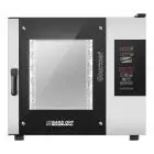 FOUR ÉLECTRIQUE À CONVECTION ET VAPEUR AVEC CONTRÔLE NUMÉRIQUE - Cod. GOURMET 621E - CONVIENT POUR GAZTRONOMIE - Capacité plaques n. 6 GN 2/1 (cm 65x53) ou n. 12 GN 1/1 (cm 32,5x53) - Puissance kW 17,5 -Voltage230/400 V 50/60 Hz - Température max °C 270 -