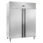 ARMOIRE RÉFRIGÉRÉE - ACIER INOX - FROID VENTILÉ - Mod. CM 1400 TN - GASTRONORM 2/1 (65 x 53 cm) - DEUX PORTES - AVEC SERRURE - CAPACITÉ 1400 L - TEMPÉRATURE -2° /+8° C - Dim. L 148 x P 83 x h 201 cm - NORME CE
