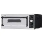 FOUR ÉLECTRIQUE MÉCANIQUE À PIZZA - Mod. BASIC 4 - 1 chambre - Sole en briques réfractaires - Dimensions chambre 66x66x14h cm - Nombre de pizzas : 4 (Ø 32 cm ) - Puissance 4,7 kW - Norme CE