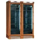 VITRINE RÉFRIGÉRÉE POUR VIN - Mod ENY 820 N NM - STATIQUE - TEMPÉRATURE °C +4/+18 - 2 PORTES EN VERRE - STRUCTURE EN BOIS NOYER MOYEN - CAPACITÉ BRUTE de 764 litres - CAPACITÉ NETTE de 604 litres - PUISSANCE de 244 W - ALIMENTATION 220/50Hz MONOPHASÉ - DI