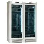 VITRINE RÉFRIGÉRÉE POUR VIN - Mod ENY 820 N WHITE - Statique - Température °C +4/+18 - 2 portes en verre - Structure en frêne blanchi - Capacité brute de 764 litres - Capacité nette de 604 litres - Puissance de 244 W - Alimentation monophasée 220/50Hz - D
