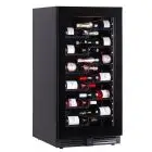VITRINE RÉFRIGÉRÉE POUR VIN - Mod EY120I1VD NL - VENTILÉE - TEMPÉRATURE °C +2/+20 - 1 PORTE EN VERRE - STRUCTURE EN TÔLE LAQUÉE NOIRE - CAPACITÉ BRUTE DE 273 L - PUISSANCE 115 W - ALIMENTATION 220/50Hz MONOPHASÉE - DIMENSIONS cm L 59,5 x P 69 x H 120