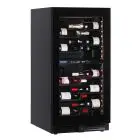 VITRINE RÉFRIGÉRÉE POUR VIN - Mod EY120I2VD NL - Ventilée - Température +2°/+12°C / +12°/+20°C - 1 porte en verre - Structure en tôle peinte en noir - Capacité brute de 270 L - Puissance 115 W - Alimentation 220/50Hz monophasée - Dimensions cm L 59,5 x P 
