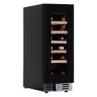 VITRINE RÉFRIGÉRÉE POUR VIN - Mod EY 20 I1VD NL - Ventilée - Température +2°/+20°C - 1 porte en verre - Structure en tôle peinte en noir - Capacité brute de 60 L - Puissance 65 W - Alimentation 220/50Hz monophasée - Dimensions cm L 29,5 x P 57,3 x H 82