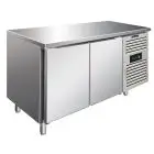 TABLE RÉFRIGÉRÉE EN ACIER INOX AISI 304 - FROID VENTILÉ - Mod CXF2100TN - GASTRONORM 1/1 (53 x 32,5 cm) - 2 PORTES - CAPACITÉ 313,5 L - TEMPÉRATURE -2°/+8°C - Dim L 136 x P 70 x h 86 cm