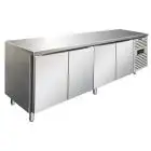 TABLE RÉFRIGÉRÉE EN ACIER INOX AISI 304 - FROID VENTILÉ - Mod CXF4100BT - GASTRONORM 1/1 (53 x 32,5 cm) - 4 PORTES - CAPACITÉ 476 L - TEMPÉRATURE -18°/-22°C - Dim L 223 x P 70 x h 86 cm