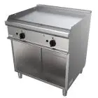 PLANCHA À GAZ - MOD. G7NUQ2DCN - PLAQUE LISSE - Compartiment ouvert - n. 2 zones de cuisson - Puissance kW 12 - Dim. 80x70xh85 cm - Norme C