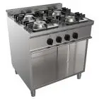 CUISINIÈRES À GAZ  4 FEUX - MOD. G7NURG4DC2M2G - Compartiment ouvert - Puissance kW 24 - Dim. 80x70xh85 cm - Norme CE