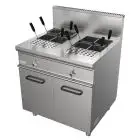 CUISEUR À PÂTES - MOD. G7MUI2V80 - N. 1 cuve 28+28 Lt - N. 1 compartiment neutre avecs portes  - Puissance kW 22 - Dim.  80x70xh85 cm  - Norme CE