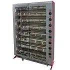 RÔTISSOIRE VERTICALE ELECTRIQUE - MOD. ELBA32/PE - Capacité n. 32 poulets - N. 8 broches en tubulaire inox mm 12 x 12 Longueur cm 76 - Résistances avec relatives interrupteurs - Branchement: 400 V Triphasé - Puissance: 14,5 Kw - Dimensions : cm 92,1 x 39,