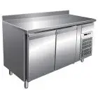 TABLE RÉFRIGÉRÉE AVEC DOSSERET EN ACIER INOX AISI 304 - POUR PÂTISSERIE - VENTILÉ - Mod. G-PA2200TN - CAPACITÉ BRUTE 390 Lt - N. 2 PORTES - Température +2°/+8°C - Dim. 151x80x96 cm - Norme CE