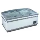 PRÉSENTOIR RÉFRIGÉRÉ - Mod POLO 18 - THERMOMÈTRE NUMÉRIQUE - DÉGIVRAGE AUTOMATIQUE - CAPACITÉ LT 630 - TEMPÉRATURE -18°/-21°C - DIMENSIONS cm L 185 x P 85 x H 79,5 - Norme CE