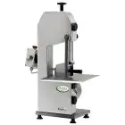 SCIE À OS À RUBAN - MOD. SEOSA15M - STRUCTURE EN ALUMINIUM ANODISÉ - HAUTEUR COUPE 25 cm - Alimentation V 230/50Hz MONOPHASE - PUISSANCE Kw 0,75 (1,0 Hp) - DIM.  37 x 41 x h 81 cm - NORME CE