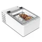 PRÉSENTOIR DE COMPTOIR RÉFRIGÉRÉE - MOD. CREAM 2V W - ÉCONOMIE D'ÉNERGIE -11% - CAPACITÉ LT. 28 - RÉFRIGÉRATION STATIQUE - TEMPÉRATURE -10°/-22° - Dim. Cm. L 49 x P 79 x h 34,5 - Norme CE