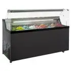VITRINE À GLACES - MOD. MIRABELLA C9G - TEMPÉRATURE -5°/-20° C - CAPACITÉ 306 L - DIMENSIONS L 165,2 x P 67,7 x h 119 cm- POIDS 136 kg - NORME CE