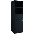 Meuble de service de salle - Mod ML5050 - Structure et panneaux en mélaminé - 1 porte - 2 tiroirs - Dimensions cm L 45 x P 49 x 144 H
