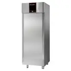ARMOIRE RÉFRIGÉRÉE EN ACIER INOX AISI 304 - FROID VENTILÉ - Mod CH07RMPLMTN - GASTRONORM 2/1 - CAPACITÉ 700 L - 1 PORTE - ARRÊT VENTILATION - TEMPÉRATURE 0° +10°C - Dim L 71 x P 80 x h 210 cm
