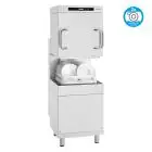 LAVE-VAISSELLE ÉLECTRONIQUE À CAPOT OMNIWASH PRESTIGE P60 - PANIER CARRÉ 500x500 mm - PASSAGE UTILE HAUTEUR MAXIMUM 43 cm - DIMENSION TOTALE L 65 x P 87,3 x H 153,5/202,4 cm