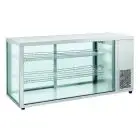 Vitrine réfrigérée pour comptoir - Mod RC 980 - Température 0º/+12ºC - 2 étagères - Portes arrière coulissantes - Dimensions cm L 144 x P 52,4 x h 73,5
