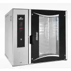 FOUR ÉLECTRIQUE À CONVECTION ÉQUIPÉ DE VAPEUR IINDIRECTE AVEC BOILER,CHARIOT PIVOTANT FIXE ET COMMANDE NUMÉRIQUE- Cod. ROTORBAKE/E2 - CONVIENT POUR PÂTISSERIE ET BOULANGERIE - Capacité plaques n. 10 cm 40x60, 46x66 ou 50x70 - Puissance kW 16 -Voltage400 V