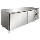 TABLE RÉFRIGÉRÉE EN ACIER INOX AISI 304 - FROID VENTILÉ - Mod SNACK 3100 TNF - 3 PORTES - CAPACITÉ 386 L - TEMPÉRATURE -2°/+8°C - Dim L 179,5 x P 60 x h 86 cm