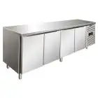 TABLE RÉFRIGÉRÉE EN ACIER INOX AISI 304 - FROID VENTILÉ - Mod SNACK 4100 TNF - 4 PORTES - CAPACITÉ 511 L - TEMPÉRATURE -2°/+8°C - Dim L 223 x P 60 x h 86 cm