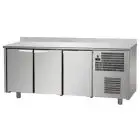 TABLE RÉFRIGÉRÉE AVEC DOSSERET EN ACIER INOX AISI 304 - Mod. UG03M60AL - VENTILÉ - N. 3 PORTES - TEMPÉRATURE 0°/+10°C - Dim. 191x60xh95/102 cm - Norma CE