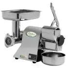 HACHOIR À VIANDE ET RÂPE COMBINÉ - MOD. TCGR8I - GROUPE HACHAGE EN ACIER INOX - PUISSANCE Kw 0,38 (0,5Hp) - Alimentation V 230/50Hz MONOPHASE - PRODUCTION HORAIRE VIANDE 15 Kg - PRODUCTION HORAIRE FROMAGE 30 Kg - DIM. 26 x 38 x h36 cm - NORME CE