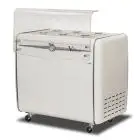 CONSERVATEUR, CONGELATEUR À GLACE COFFRE - MOD. VIA VENETO 6C - CAPACITÉ LT. 265 - TEMPÉRATURE -5°/-20°C - Dim. Cm. L 106,8 x P 69 x h 98,4 - Couverture transparente incluse - Norme CE