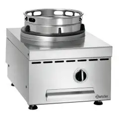Plaque de cuisson wok à gaz 1 feu Bartscher - Mod GWTH1 - Puissance 11,5 kW - Dimensions cm L 40 x P 60 x H 41,5