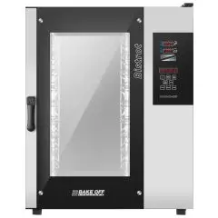 FOUR Â GAZ COMBINÉ À CONVECTION ET VAPEUR AVEC COMMANDES TOUCH SCREEN - Cod. BISTROT 1065G - CONVIENT POUR BOULANGERIE ET PÂTISSERIE - Capacité plaques n. 10 40 x 60 cm ou 46 x 66 cm- Puissance kW 16,5 -Voltage230 V 50/60 Hz MONOPHASE - Température max °C