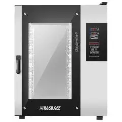 FOUR ÉLECTRIQUE À CONVECTION ET VAPEUR AVEC CONTRÔLE NUMÉRIQUE - Cod. GOURMET 1021E - CONVIENT POUR GAZTRONOMIE - Capacité plaques n. 10 GN 2/1 o n. 20 GN 1/1 - Puissance kW 24 -Voltage230/400 V 50/60 Hz - Température max °C 270 - Dim. Extérieures 92 x 10