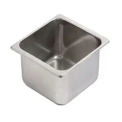 Cuve à crème glacée en acier inoxydable - Dimensions cm 16,5x16,5 (intérieur mm 150x130) - Hauteur cm 12 - Lt 2,5