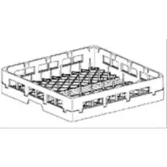 PANIER ASSIETTES 18 PLACES POLYPROPYLENE - Dimensions cm 50x50x11