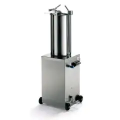 POUSSOIR À VIANDE IDRAULIQUE VERTICALE - MOD. 122044 - Capacité cylindre  Lt 15 -  Diamètre cylindre  cm. Ø 20 - Longueur cylindre cm. 49,5 - Alimentation MONOPHASÉ 230/50/1 - Norme CE
