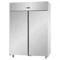 ARMOIRE RÉFRIGÉRÉE EN ACIER INOX AISI 304 - VENTILÉE  - Mod BG12ETN - CAPACITÉ 1200 Lt - N. 2 PORTES - TEMPÉRATURE 0/+10°C - Dim. cm  142x70xh203/210 - Norme CE