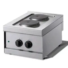 PLAN DE CUISSON ÉLECTRIQUE - Mod. N62Q - N. 2 PLAQUES RONDES - Dimensions 40 x 60 x h 27 - Norme CE