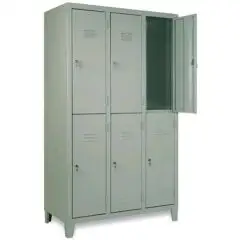 ARMOIRE-VESTIAIRE MULTICASES MÉTALLIQUE - MOD. EXT 35/50 - STRUCTURE MONOBLOC À PORTES - DIM. L 103 x H 180 cm