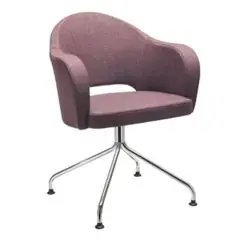 FAUTEUIL AGATHA - MOD. 048 - STRUCTURE 4 ÉTOILES EN ACIER TUBULAIRE ROND AVEC ACCOUDOIRS - ASSISE ET DOSSIER EN TISSU - POUR USAGE INTÉRIEUR - SUR DEMANDE DISPONIBLE EN TISSU BICOLORE - DIM. Cm L 60 x P 59 x H 82 - NORME CE