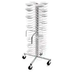 CHARIOT PORTE ASSIETTES - MOD. CA 143 - Structure en acier inox plastifiée - Capacité n- 96 assiettes