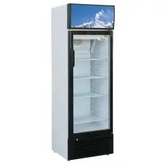 ARMOIRE RÉFRIGÉRÉE EN TÔLE PEINTE ET ALUMINIUM - POUR SNACK - STATIQUE - Mod. G-SNACK251SC - Capacité 244 Lt - N. 1 PORTE EN VERRE - Température +2°/+8°C - Dim. 55 x 53,8 x 180 cm  - Norme CE