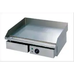 PLANCHA ÉLECTRIQUE DE COMPTOIR - Mod. GHN 55L - Surface lisse - Plan de cuisson 55x35 cm - Puissance kW 3 - Alimentation monophasé - Dim.55 x 49,5 x h 24,5 cm - Norme CE