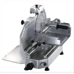 TRANCHEUSE VERTICALE  - Mod. 33AIPVC - Convient pour charcuterie - Alimentation MONOPHASÉ  230V/1/50Hz - Lame Ø 330 - Largeur max de coupe mm 250x210 - Aiguiseur  fixe  - Norme CE