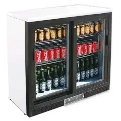 ARMOIRE RÉFRIGÉRÉE À  BOISSONS - MOD. C21GSS - TEMPÉRATURE°C +2/+8 - DÉGIVRAGE AUTOMATIQUE - VENTILÉ - CAPACITÉ Lt. 202 - DIM.Cm L 90 x P 53,5 x h 87